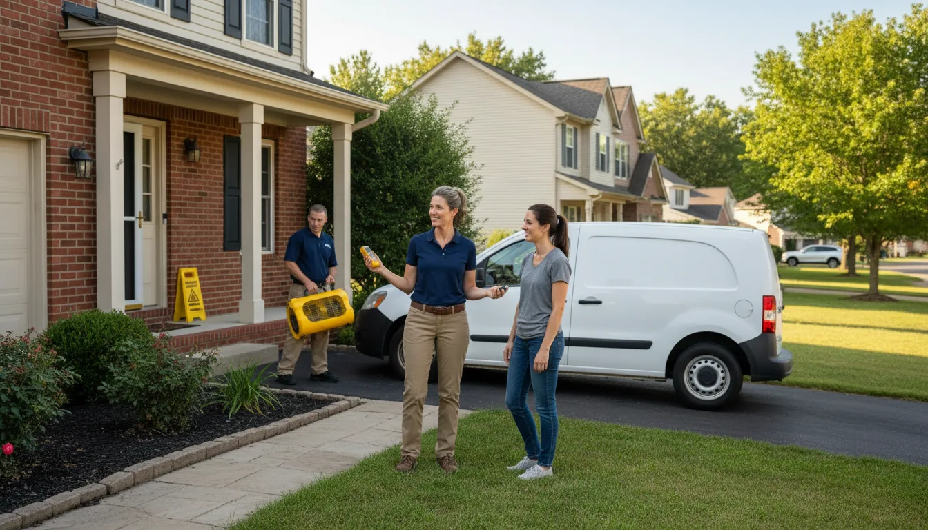 Residential water damage restoration in Dannebrog, NE